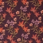 Preview: Sommersweat Modalsweat - Autumn Flowers - aubergine