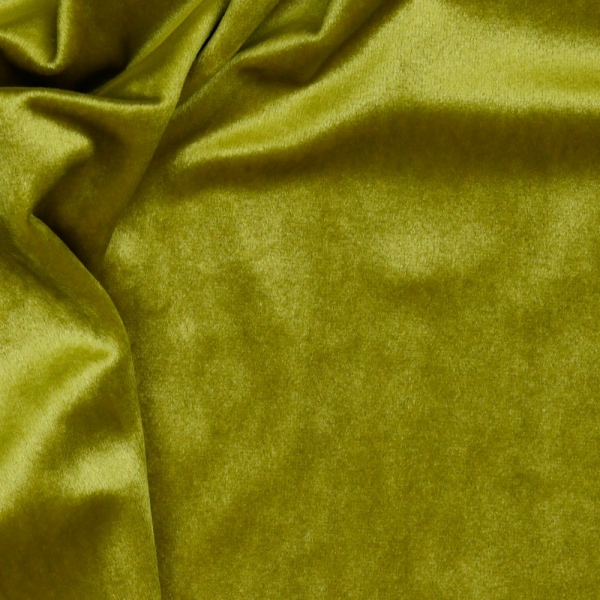 Dekostoff - Samtstoff - Uni - grau-gelb