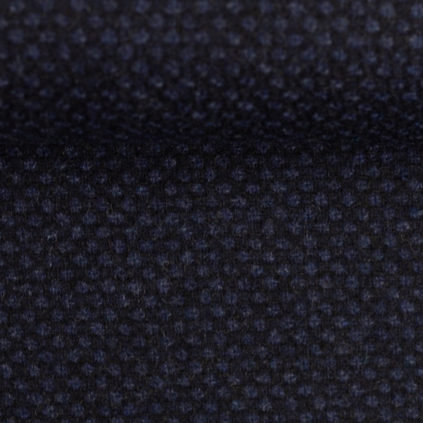 Tweed - Matteo - Dots - Wollstoff - blau