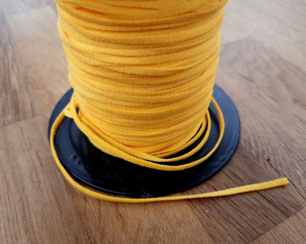 Gummikordel - 2 mm - Elastic - soft cord - gelb