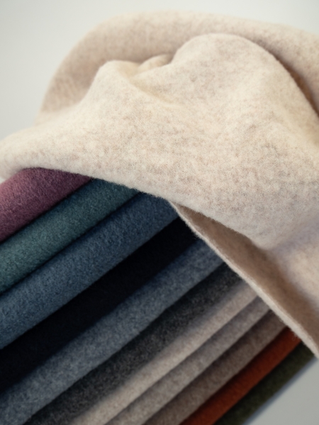 Preview: Wollfleece - uni - rauchblau Preview: Wollfleece - uni - rauchblau