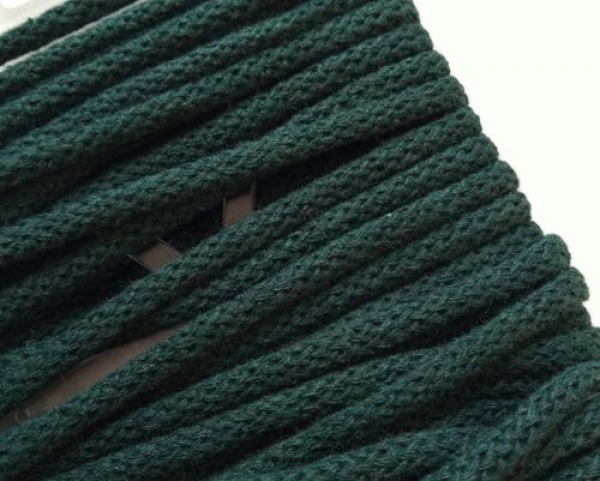 Baumwolle Kordel - 5 mm - dunkelgrün