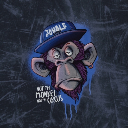 Panel - Jersey - Urban Monkey - dunkelblau - by Torsten Berger