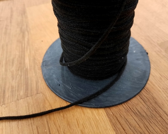 Gummikordel - 2 mm - Elastic - soft cord - schwarz