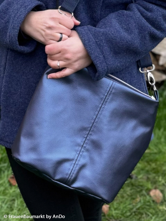 Rex - Kunstleder - dunkelblau - metallic Rex - Kunstleder - dunkelblau - metallic