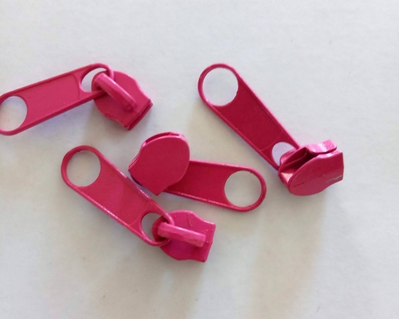 Zipper zu Endlos Reißverschluss -  5mm Schiene - pink