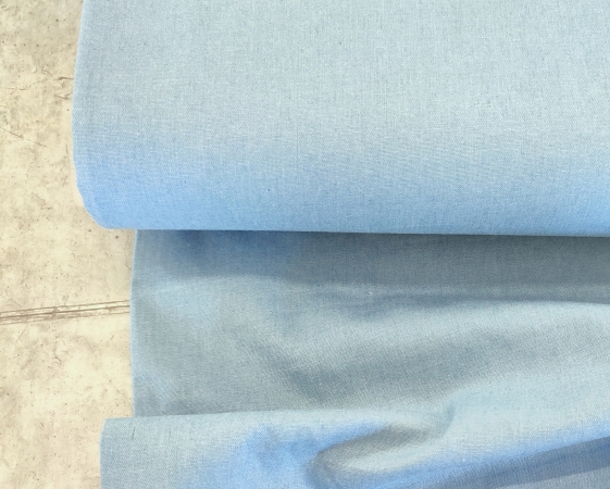 Baumwoll - Jeans - Hemdjeans - vorgewaschen - hellblau