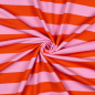 Preview: Soft - Sweat - angerauht - Blockstreifen - orange - rosa