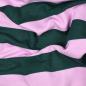 Preview: Soft - Sweat - angerauht - Blockstreifen - rosa - dunkelgrün - ab 4.10.26