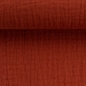 Preview: Musselin - Uni  - orange - terra - Jenke