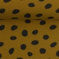 Preview: Viskose- Webware - Pauline - Dots - senf - schwarz