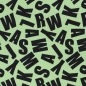 Preview: Viskose - Webware - Pauline - Buchstaben - mint