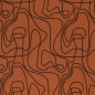 Preview: Viskose - Webware - Pauline - grafisches Muster - terra