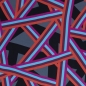 Preview: Viskose - Webware - Crisscross - by Thorsten Berger - blau - orange - pink