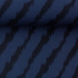 Preview: Viskose - Webware - Zacken - Amalia - blau - schwarz