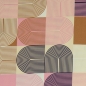 Preview: Baumwoll Stretch Satin - Kilian - aubergine - rosa- ocker