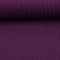 Preview: Strickjersey - Uni - aubergine - gerippt - Florenz