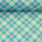 Preview: Baumwollstoff - Happy Easter - Karo - weiss