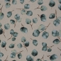 Preview: Dekostoff - Eucalyptus - Blätter - beige