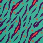 Preview: Viskose- Webware - Love Collection - Kibadoo - Tiger - aqua - orange - lila
