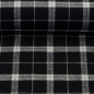 Preview: angerauhter Flanell - Maverick - schwarz - weiss