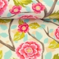 Preview: Dekostoff - Samtstoff - Boho Velvet - Blumen - natur
