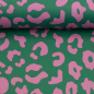 Preview: Kunstleder - Happy Leo - Cherry Picking - grün - pink