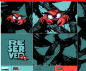 Preview: Kissen - Panel - Crab - pink - Samt - Salty Pillows - mint - petrol - Thorsten Berger