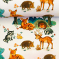 Preview: Jersey - Waldtiere - naturweiss - Füchse - Wald