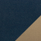 Preview: Taschenstoff - Wooly - Doubleface - blau - beige