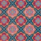 Preview: Dekostoff - Samtstoff - Boho Velvet - Ornamente - petrol