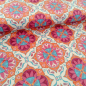 Preview: Dekostoff - Samtstoff - Boho Velvet - Ornamente - natur