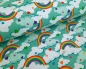 Preview: Jersey - Regenbögen - Herzen - mint - bunt