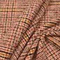 Preview: Bouclé Glencheck-Karo - wollweiss/rosenholz/bordeaux/orange