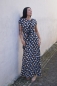 Preview: Viskose- Webware - Antonia - Muster - schwarz - senf - royal