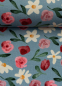 Preview: Jersey - Blumen - Fleurs - rauchblau - by Lausemia