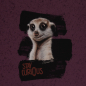 Preview: French Terry Panel - Stay Curious - Erdmännchen - by Thorsten Berger - pflaume