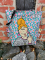 Preview: Cherry Picking Bags - Panel für 2 Taschenbeutel mit coolem Muster - Popcorn & Frau - Vorbestellung