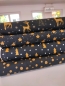 Preview: Baumwollstoff - Joel - Weihnachten - Bäume - schwarz - gelb