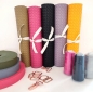 Preview: 30 cm - Kunstleder - Flechtoptik - Beatrice - gelb