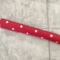 Preview: 30 cm - Baumwolle beschichtet - Sterne - rot