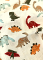 Preview: Musselin - Dinosaurier - creme - bunt