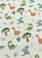 Preview: Double Slub Musselin -  Dinosaurier - Kinderstoff - creme