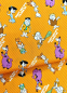 Preview: Baumwollstoff - Flintstones - gelb - Streifen