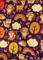 Preview: Sommersweat - Tomke - Waldtiere - Regenbogen - aubergine