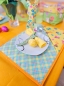 Preview: Baumwollstoff - Happy Easter - kleine Hasen - weiss