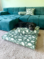 Preview: Dekostoff - Samtstoff - Velvet Flowers - Emjo Design - smaragd
