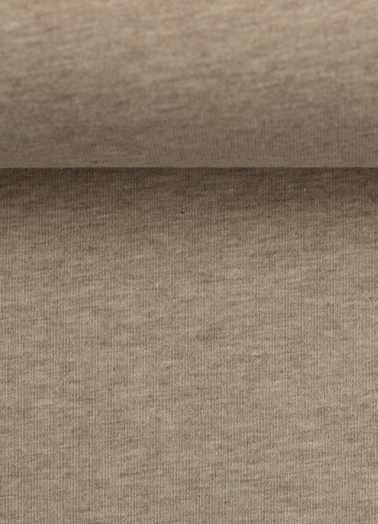 Sweat angerauht - Uni - Eike - melliert - beige - Wintersweat