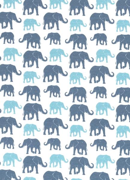 Jersey - Elefanten - blau