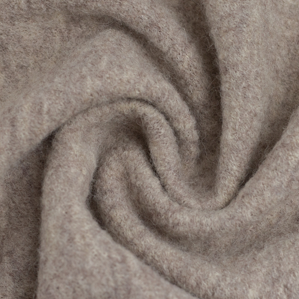 gekochte Wolle - Wollstoff - Walk - Naomi - beige melliert - 1170